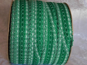 Flower Edge Eyelet Lace Per Meter 30mm Xmas Green